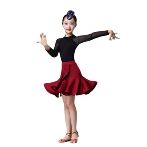 HWBZSZY] エレガントなキッズラテンダンスドレス - 女の子のための