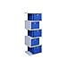 4D Concepts Zig Zag 5 Drawer Storage Tower in Ocean Blue
