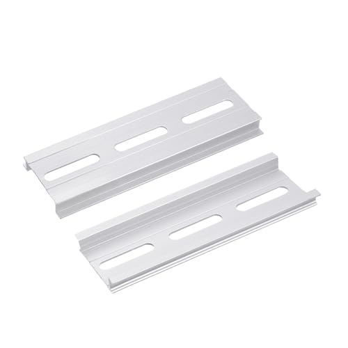 uxcell 3pcs Aluminum DIN Rails, 4 Inches Long, 35mm Wide, 7.5mm High, C45 Terminal Blocks Contactor Din Rails Terminal Blocks
