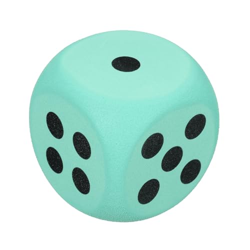 QUARKZMAN Dado In Schiuma 8cm/3.15inch EVA Dado A 6 Facce Palla Antistress blocco Comprimibili Per Giochi Da Tavolo Per Alleviare Stress E Ansia (Verde)