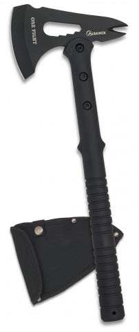 Albainox 32144 Hacha ALBAINOX. Total: 42 cm Herramienta para Caza, Pesca, Camping, Outdoor, Supervivencia y Bushcraft + Portabotellas de regalo