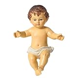 NESTINGHO Adorno de Santo Jesús de Resina 10 Cm, Figura Religiosa Miniatura para Decoración del Hogar, Estatua de Jesús Ñiño para Iglesia y Espacio Cristiano