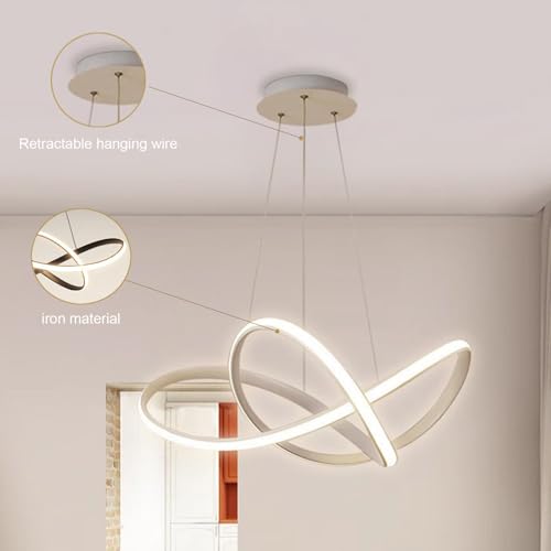 Lustre plafonnier LED hauteur réglable et éclairage variable - 7