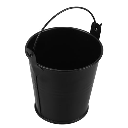 Abaodam Secchio per Grasso Barbecue in Ferro Nero Multifunzionale 7,7x7,5x5,6 Cm per Griglia da Esterno Raccoglitore di Gocce Antifuliggine Facilmente Pulibile e Trasportabile