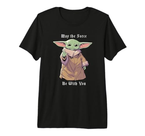 T-shirt Grogu Star Wars The Mandalorian The Force Be With You premium pour homme et femme