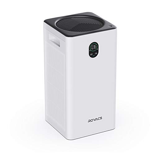 ROVACS Purificador de Aire con Filtro HEPA H13 Verdadero, Cubre 38-66㎡, CADR: 520M³/H, Air Purifier purifica el 99,97% de partículas alérgicas, Polen, Humo, caspa de Mascotas, olores (RV550-L)…