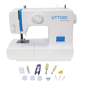 Mechanical Sewing Machine With Accessory Kit – 63 Stitch Applications – Easy To Use & Great for Beginners (Blue)