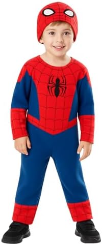 Rubies – Marvel Offizielles – Kostüm für Kinder, klassisches Spider-Man – 2/3 Jahre – Kostüm mit Overall + Mütze. Für Karneval, Halloween, Geburtstag