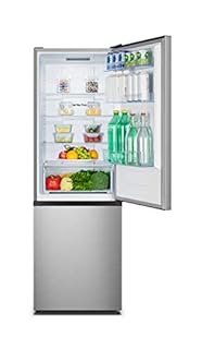 Hisense RB372N4AC2 Frigorifero Combinato A Libera Installazione, Total No Frost Con Ventilazione Multiflow, Inox Look, Altezza 179 Cm, Capacità Netta 287 L