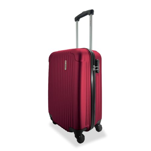 Mala Rígida De Fibra 360° Tamanho Bordo - Gladiador A2 (Cereja)