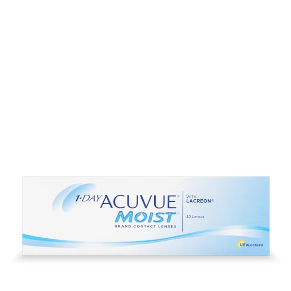 Acuvue1-Day Moist - Various Power - J&J - Daily Contact Lenses (30 Lenses/Pack) (-8.50, 8.5, 14.2, 30)