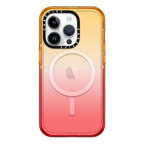 CASETiFY �C���p�N�g MagSafe�Ή� iPhone 14 Pro �P�[�X [MIL�K�i���� (4x MIL-STD-810G) / 2.5m����̗����������N���A / MagSafe �ɑΉ�] - �s�[�`�w�C�Y