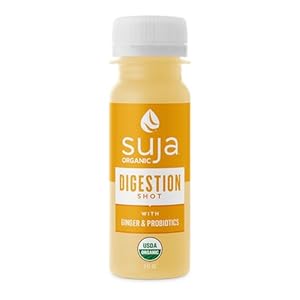 Suja Organic Digestion Shot with Ginger, Apple Cider Vinegar and Ginseng, Immunity Support, Functional Shot, Cold-Pressed Juice with Live Probiotics, Plant-Based & Gluten-Free (2 Fl Oz)