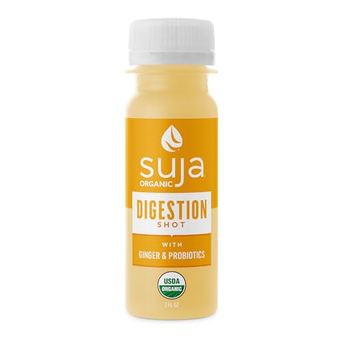 Suja Organic Digestion Shot with Ginger, Apple Cider Vinegar and Ginseng, Immunity Support, Functional Shot, Cold-Pressed Juice with Live Probiotics, Plant-Based & Gluten-Free (2 Fl Oz)