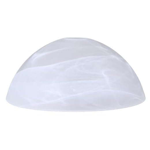 Lampenglas weiß rund Ø 250mm E27 Alabasterglas Ersatzglas Glasschirm Glaskuppel für Pendelleuchte