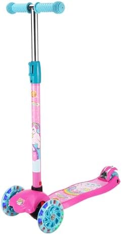 DM Toys Patinete Radical Ajustável 40kg Unicórnio Rosa e Azul