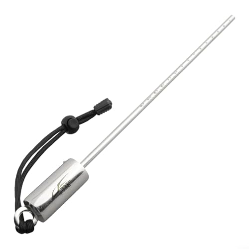 Stainless Steel Diving Rattle, Underwater Pointer Rod With Strap, Scuba Tank Banger For Signaling, Dive For Reef Safety, Marine Life Observation Tool, Current Anchor Rod(Black)