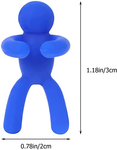 12 pçs amuletos de copo de vinho em silicone em formato de pessoas etiqueta de copo de vinho para co