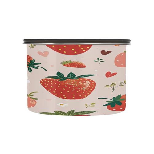 Envase para café Kigai Strawberry Flowers de acero inoxidable con tapa hermética 17 oz