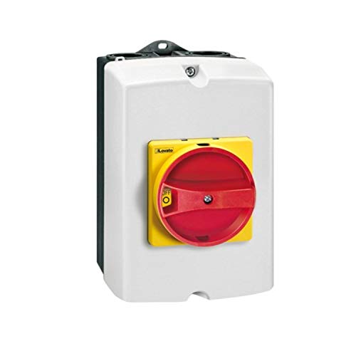Seccionador tetrapolar de 16A en caja blanca con mando de emergencia GAZ016T4