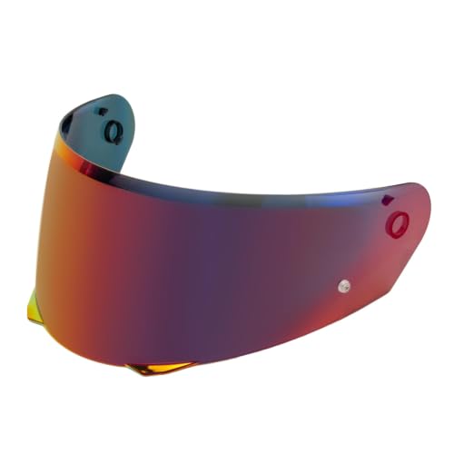 Image of PSLER Shatterproof Motorcycle Helmet Visor for i90 HJ-33,Blue Purplish Red | Impact-Resistant ,UV400 Protection, Motorcycle Tinted Face Shield for i90 HJ-33,Visor Replacement