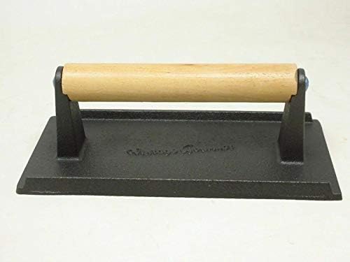 Vintage Gourmet Cast Iron Steak Burger Press (Rectangle)