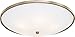 Eurofase 20371-012 Blanko Opal White Bowl Flush Mount Ceiling Light, 5-Light 300 Total Watts, 6"H x 24"Dia, Antique Brass