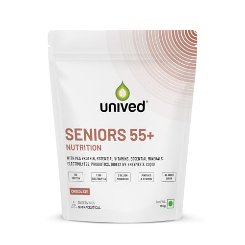 Unived Seniors 55+ Nutrition Blend - 15g Pea Protein, Essential Vitamins, Probiotics, CoQ10, Sugar-Free - Supports Muscle Health, Immune Function & Vitality for Older Adults (B0DFYGGR7H) Amazon Price History, Amazon Price Tracker