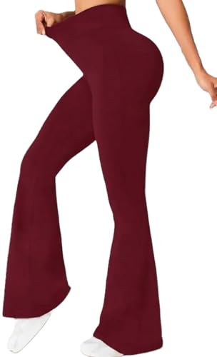 Image of DIAZ Womens Flare Pant High Waist Stretchable Trousers for Women | Bell Bottom Pants for Women | Wide Leg Palazzo Pants | Flared Yoga Pants |Casual Wear Office /Gym Wear Pants-Pack of 1