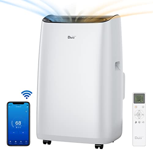 portable air and heat conditioner - Portable Air Conditioner with Heat and Remote Control, 8,150 BTU SACC/CEC (12,000 BTU ASHRAE), WiFi Smart Control,Cools Up to 450 Square Feet, White