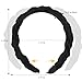 KU Black Headbands for Women Trendy, 90s Satin Plait Soft Wide Headband for Girls and Teens, Plain No Teeth Thick Hoops Non-Slip Fashion Hair Accessories for Makeup Washing Face
