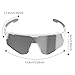 VIKISOIO Photochromic Cycling Glasses Sports Sunglasses for Men Women, UV Protection, Mountain Bike MTB Bicycle Riding (White Frame - Gray Len)