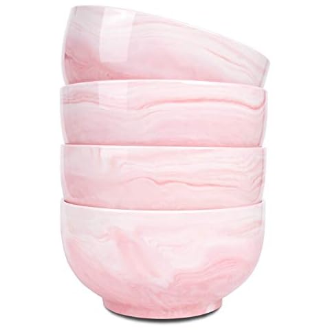 Bosmarlin Marbling Ceramic Soup Bowl Set Cover