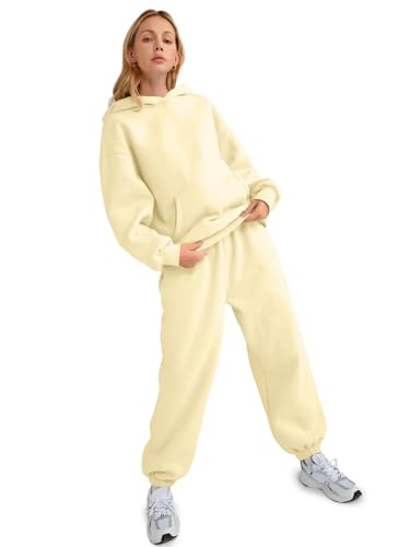 Image of AUTOMET Womens 2 Piece Lounge Sweatsuit Fall Fashion Matching Sweat Sets | Oversized Fall Hoodies & Baggy Jogger Sweatpants Fashion 2026 Outfits