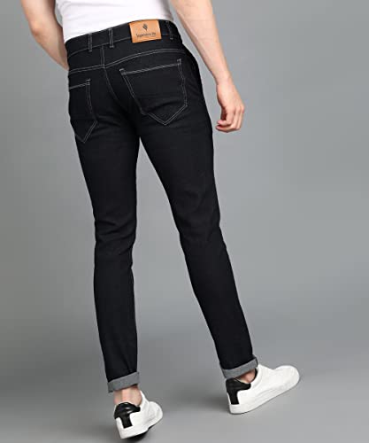Image of Men's Slim Fit Solid Jeans Stretchable