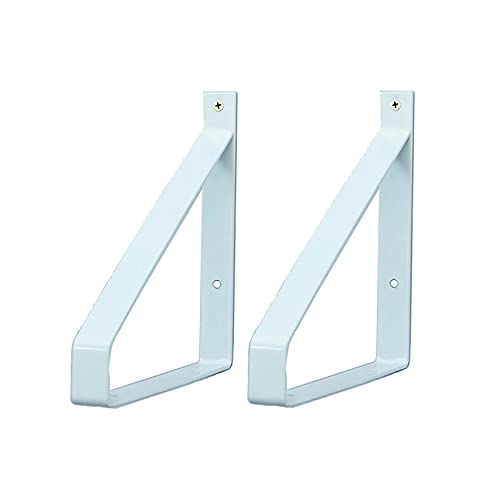 KOOEIN Soporte para Estante Pared,2X Estante De Triangulares,Baldas Flotante Industrial,Escuadras De Almacenamiento para Interior/Exterior,Estantes De Libros,Fácil De Limpiar,Blanco,25cm/10in