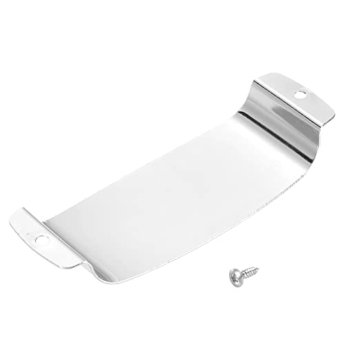 Patikil Guitar Pickup Cover Bass Protective Cover With Mounting Screws For Electric Bass Guitar Silver #TOP2
