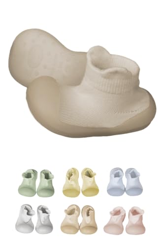 LASIEM(ラシエム) 【シンプル×履かせやすい】 ファーストシューズ ソックスシューズ ベビーシューズ ベビーフィート 男の子 女の子 キッズ 滑り止め 伸縮性 グレージュ 11.5の画像