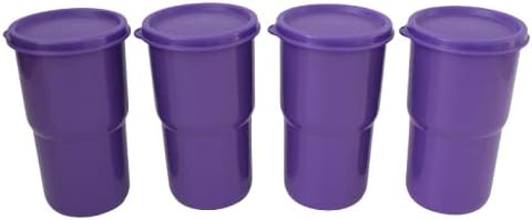 New Tupperware NewTupperware Tabletop Stacking Tumbler 12oz 350ml Set of 4 Grape Fizz Purple
