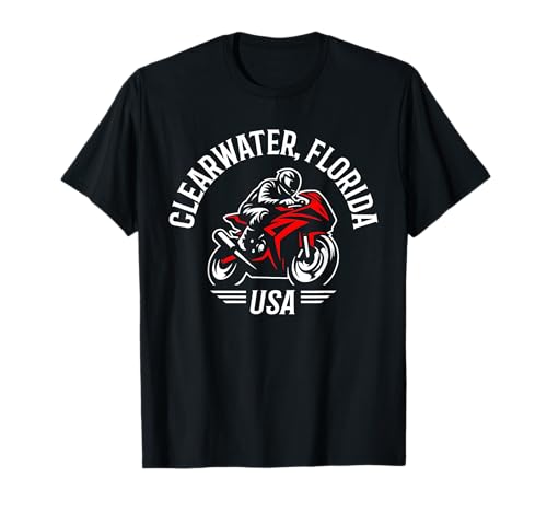 Clearwater Florida - Bicicleta deportiva con diseño de carreras Camiseta