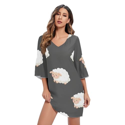 Robe de plage mousseline col V idéale pour vos vacances d'été