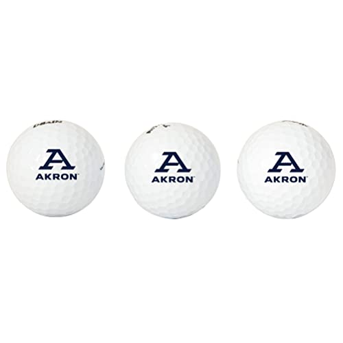 Desert Cactus University of Akron Golf Balls 3 Pack – UA Zips Full Color Three – Officially Licensed Sport Team Accessory (Design A)