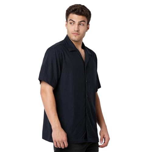 Image of Spykar Men's Relaxed Fit N /A Half Sleeve Printed Casual Shirts