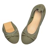 bailarinas niña color verde agua ADECUADAS PARA MÚLTIPLES OCASIONES: Nuestros pisos de ballet son adecuados para muchas ocasiones, como el trabajo, citas, compras y así sucesivamente.