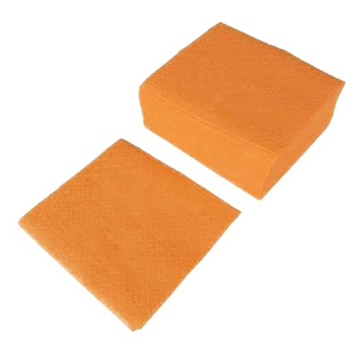 Guardanapo de Papel Liso Laranja 20cm x 21cm - 50 Unidades