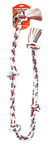 Mammoth – Rebocador de corda colorida de algodão e poliéster premium para cães – Brinquedo de corda