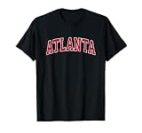 Atlanta Georgia GA Vintage Sports Design Red Design T-Shirt