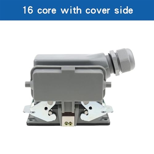 Conector rectangular de 16 pines HDC-HE-016 resistente al agua con cubierta 500V 3