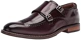 STACY ADAMS Men's Farwell Wingtip Double Monk Strap Loafer, Burgundy, 10.5