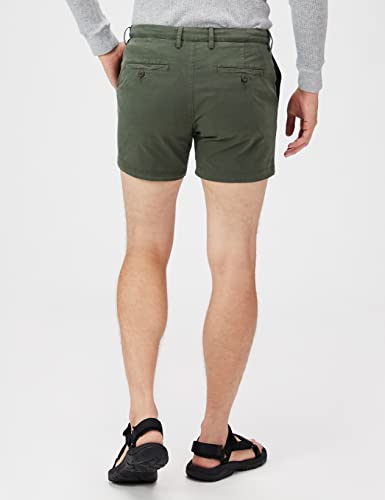 Image of Amazon Essentials Men's Slim-Fit 5 inch Flat-Front Comfort Stretch Khaki Chino Shorts with Elastic Waistband